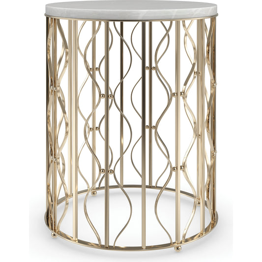Style Spotter by Caracole in white, marble, pearl, gold and whisper of gold. Made from metal, marble in a modern style.