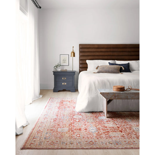 Claire CLE-01 Rug by Loloi in red, ivory. Made from 100% polyester in a traditional style.