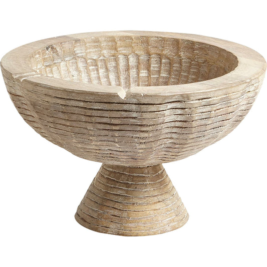 Bovet Bowl by Global Views in gray blonde. Made from mango in a eclectic & global style.