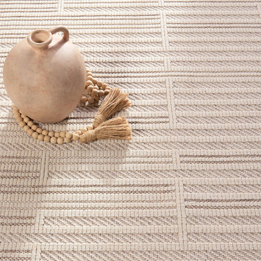Continuum CNT04 Rug by Jaipur Living in cream, beige. Made from 100% polypropylene in a unique style.