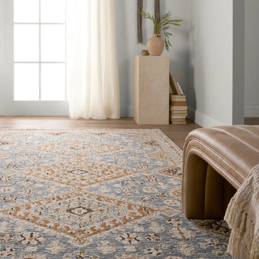Cardamom COM17 Rug by Jaipur Living in blue, brown. Made from 100% wool in a unique style.