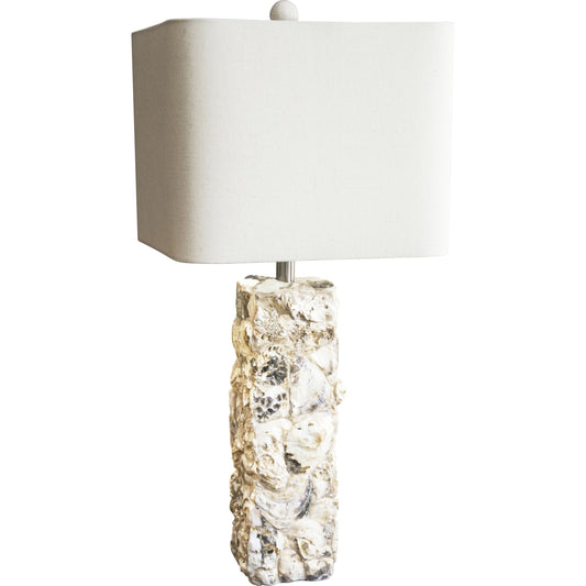 001 SR-388300 | Primary Silo | Paradise Shell Table Lamp by Couture Lamps in natural oyster shell. Made from oyster shell in a coastal style.