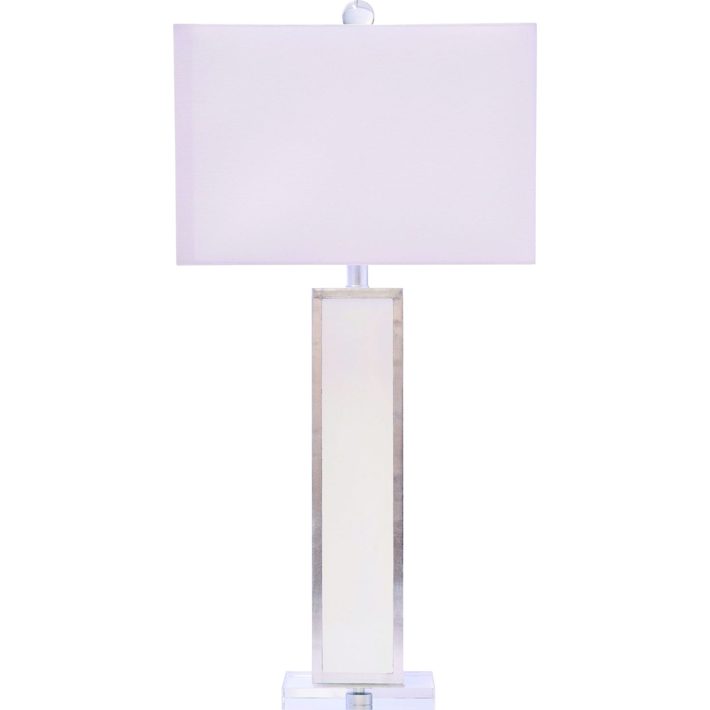 001 SR-388224 | Additional Silo | Blair Lamp by Couture Lamps in white, silver leaf, clear optic crystal. Made from resin, mdf, crystal in a transitional style.