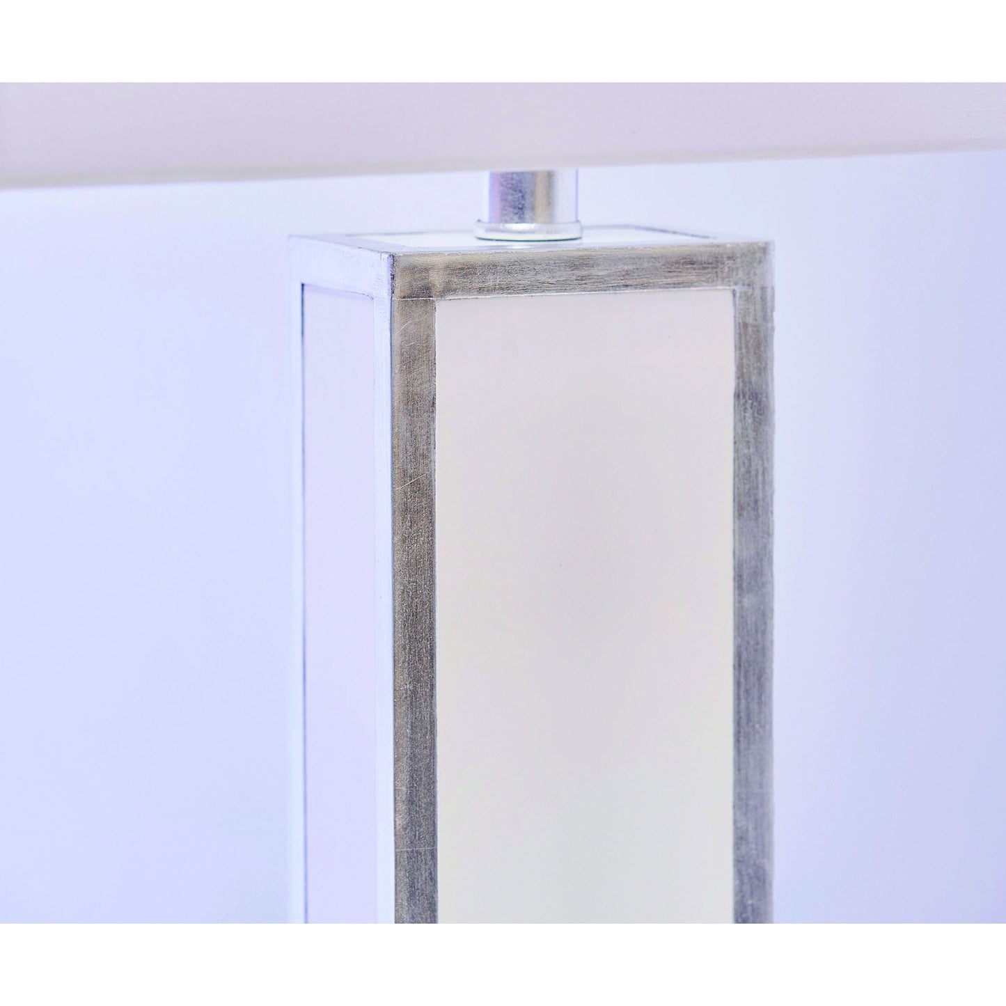 004 SR-388224 | Additional Silo | Blair Lamp by Couture Lamps in white, silver leaf, clear optic crystal. Made from resin, mdf, crystal in a transitional style.