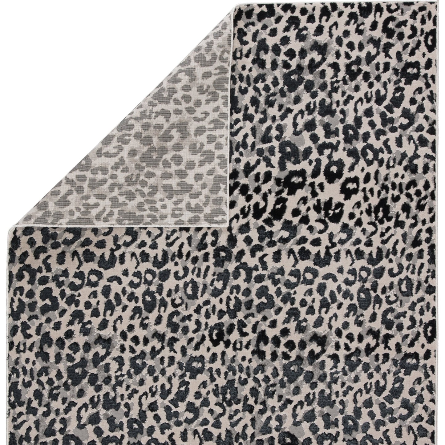 002 SR-816281 | Closeup | Catalyst CTY07 Rug by Jaipur Living in gray, black. Made from 35% metallic polyester, polypropylene, 30% polyester in a unique style.