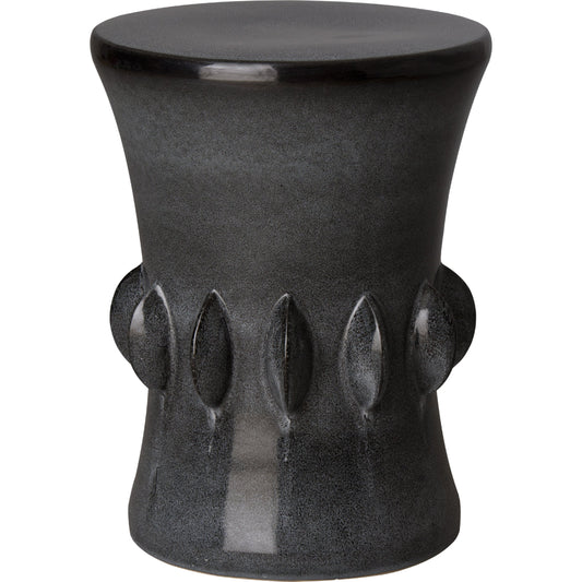 Jewel Stool by Emissary USA in gray. Made from ceramic in a eclectic & global style.