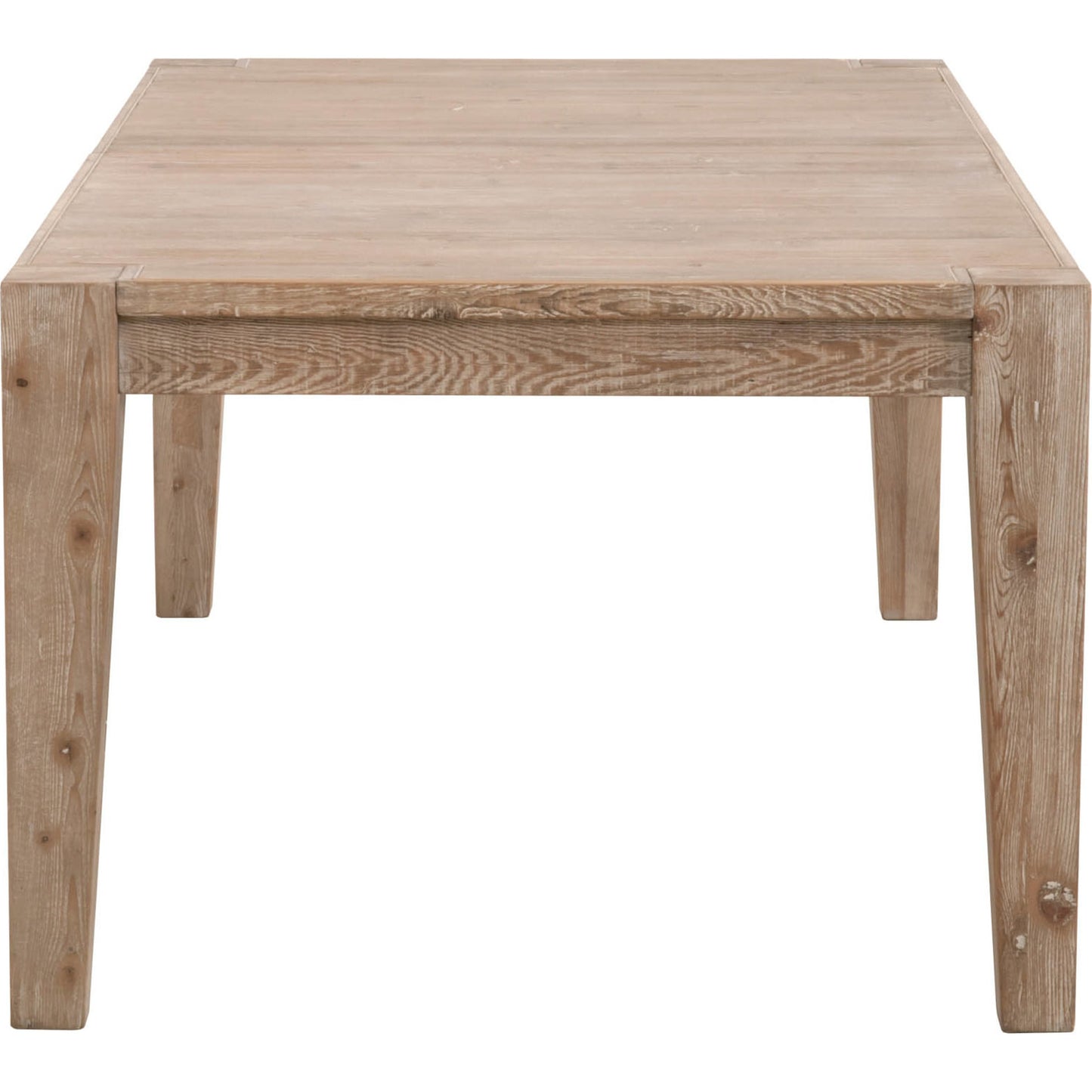 003 SR-387127 | Additional Silo | Canal Dining Table by Essentials For Living in smoke gray pine, brushed gold inlay. Made from reclaimed pine, reclaimed pine veneer, metal in a cottage & farmhouse style.