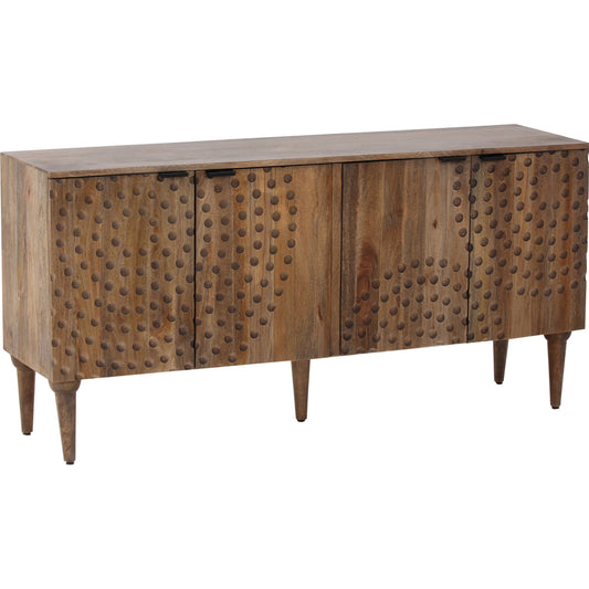 Infinity Sideboard by Moe's Home Collection in gray. Made from solid mango, mdf in a eclectic & global style.