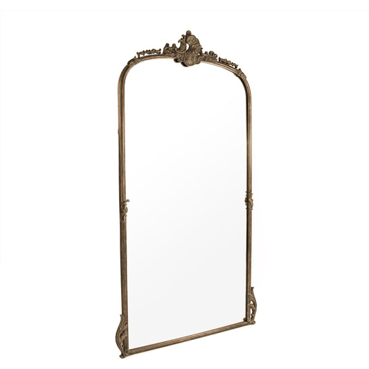Godric Mirror by Zentique in antique gold and metal mirror. Made from metal mirror in a traditional style.