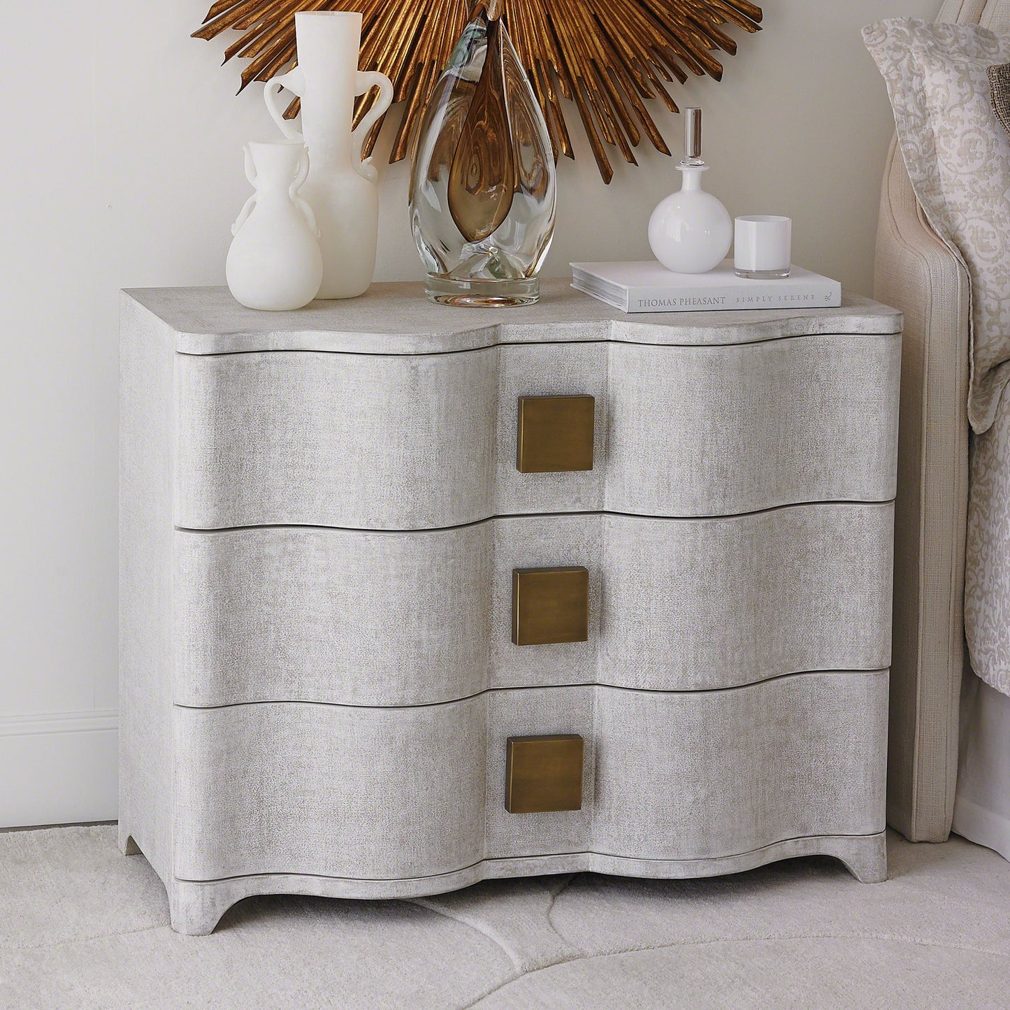 006 SR-702203 | Lifestyle | Toile Linen Chest by Global Views. Made from unique in a modern style.