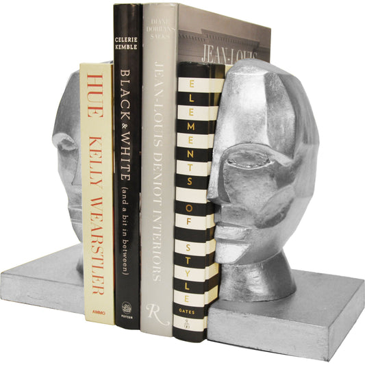 Edmund Profile Bookends by Worlds Away. Made from resin, metal in a eclectic & global style.