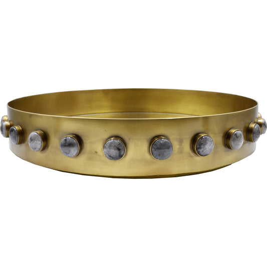 Edwin Tray by Worlds Away in brass. Made from metal, resin in a eclectic & global style.