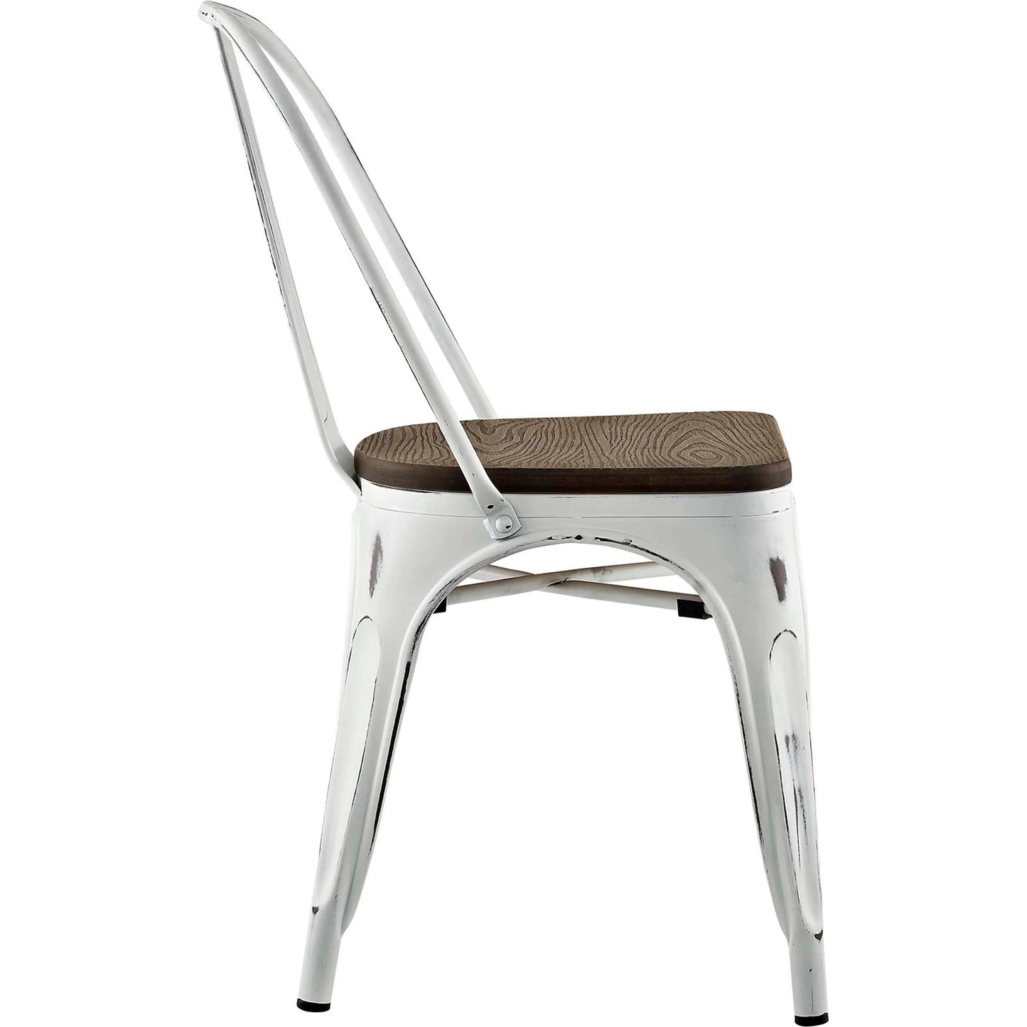 006 SI-1926044 | Additional Silo | Galton Dining Chair (Set of 2) by Evans & Londeen. Made from distressing powder coated steel, laminated bamboo cushion with paint in a modern style.