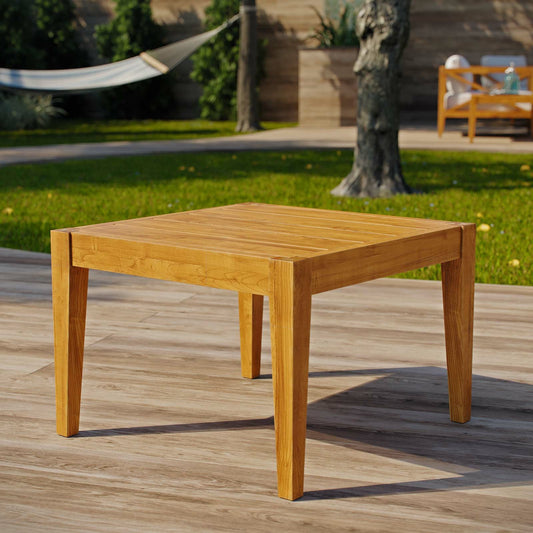 Galt Premium Grade A Teak Wood Side Table by Evans & Londeen in natural. Made from teak wood in a modern style.