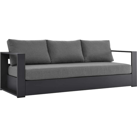 Conejos Powder-Coated Aluminum Sofa by Evans & Londeen. Made from seat cushion: foam density 30kgs, m3, seat front is covered by 20mmt spraying bonded wadding in a modern style.