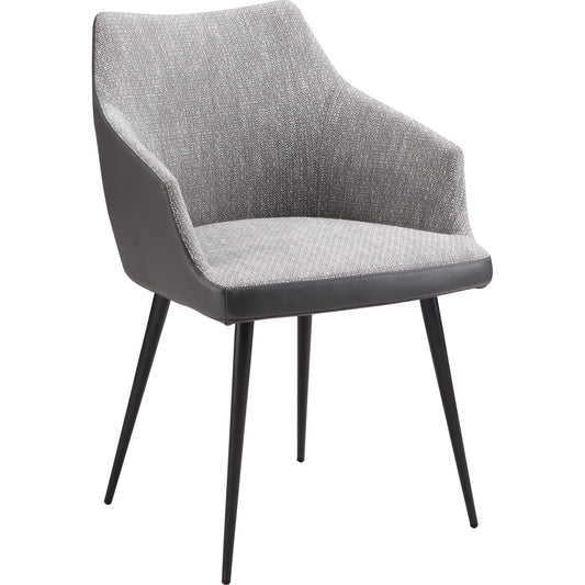 001 S-243635 | Additional Silo | Beckett Dining Chair by Moe's Home Collection in gray and powder coated. Made from 100% polyester, steel frame, foam in a modern style.