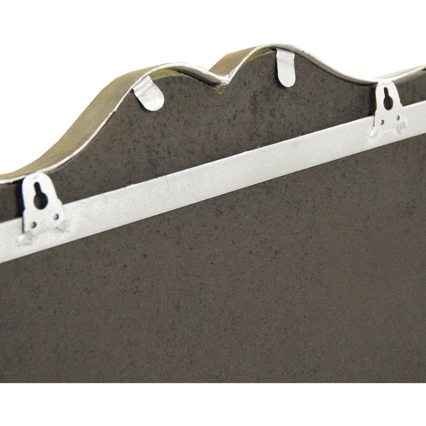 008 S-336499 | Closeup | Agape Mirror by Zentique in distressed silver and iron, mirror, mdf. Made from iron, mirror, mdf in a transitional style.