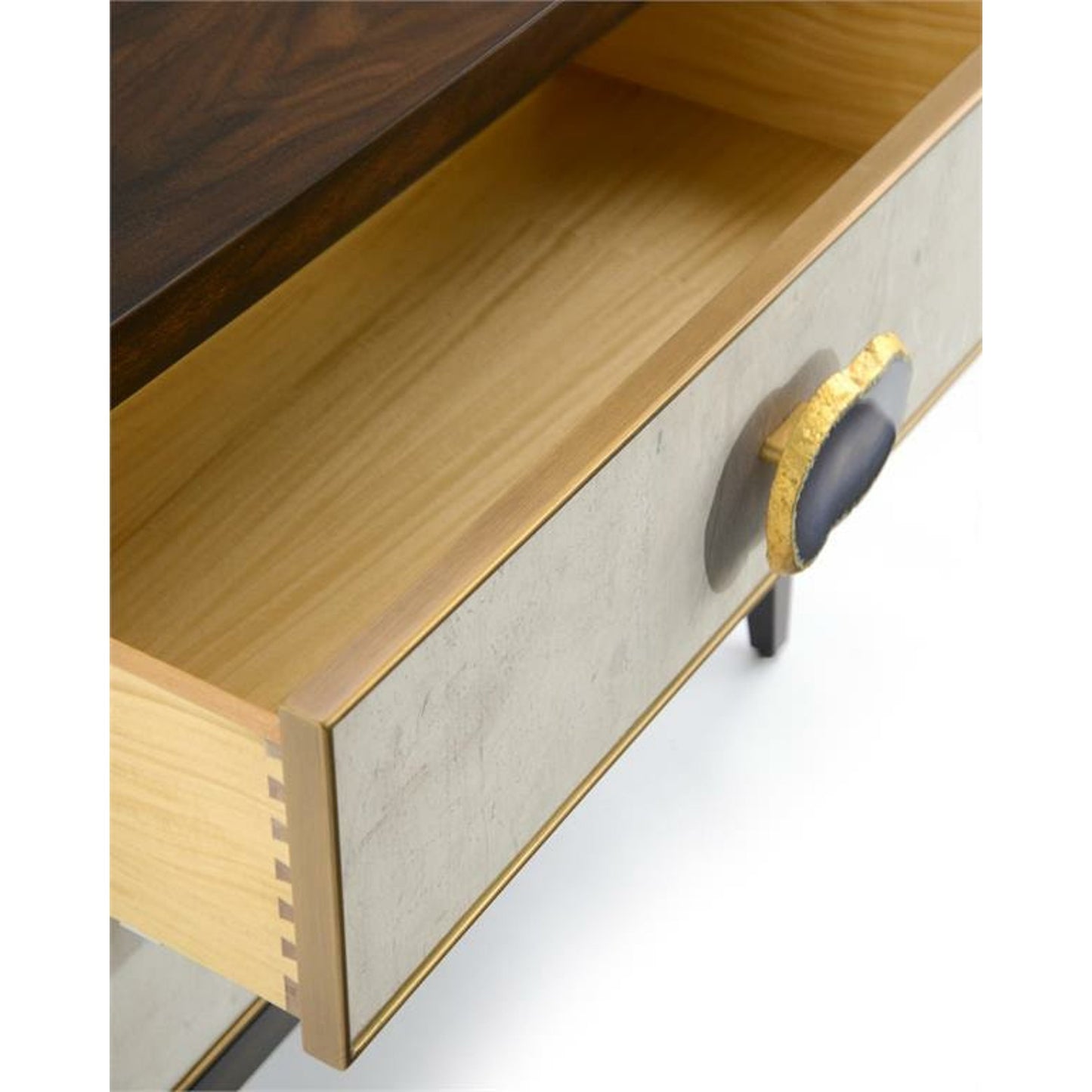 004 SR-865104 | Additional Silo | Palma Nightstand by John-Richard in black, walnut. Made from unique in a transitional style.