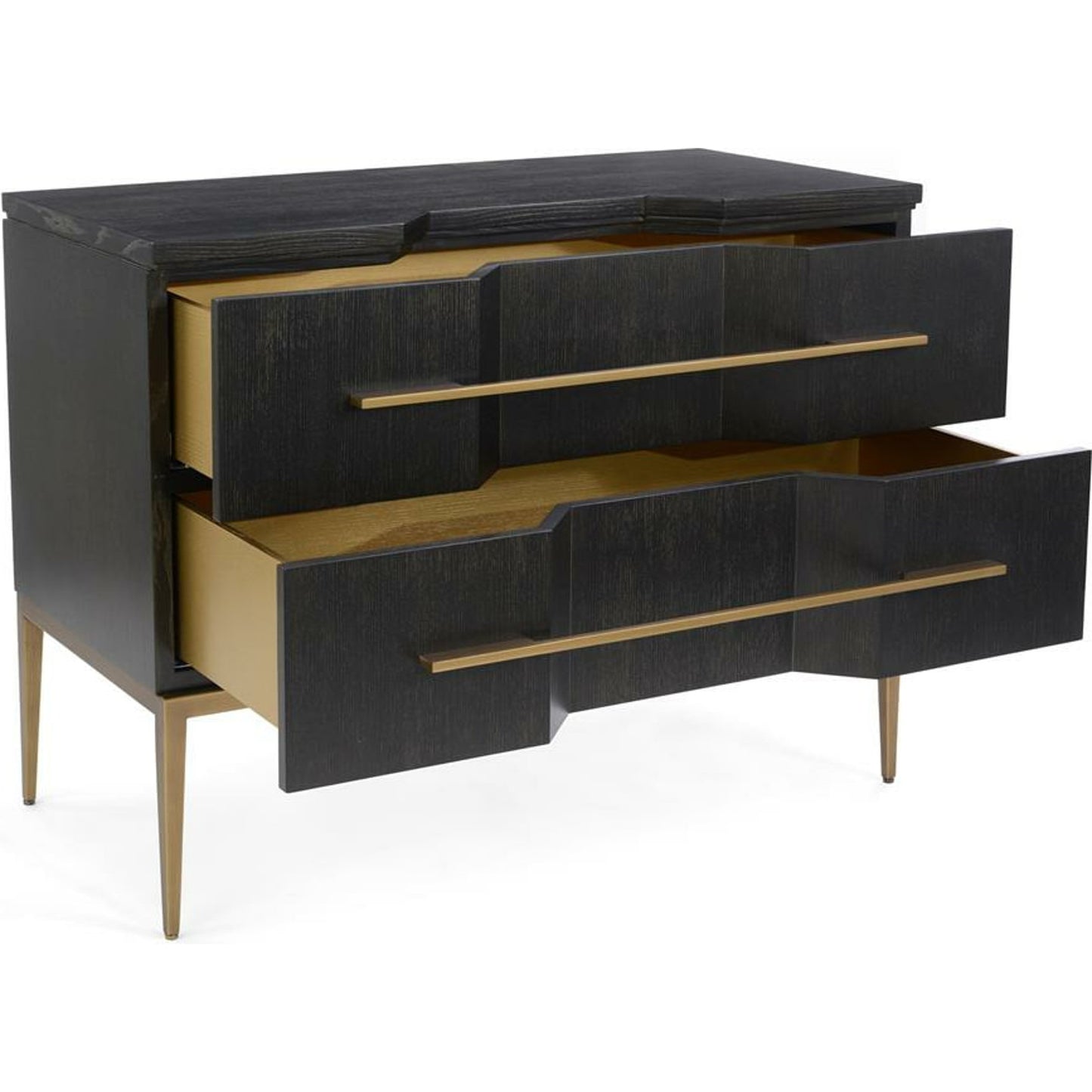 002 SR-863478 | Additional Silo | Cordes Chest by John-Richard in ash, black, gold. Made from metal in a transitional style.