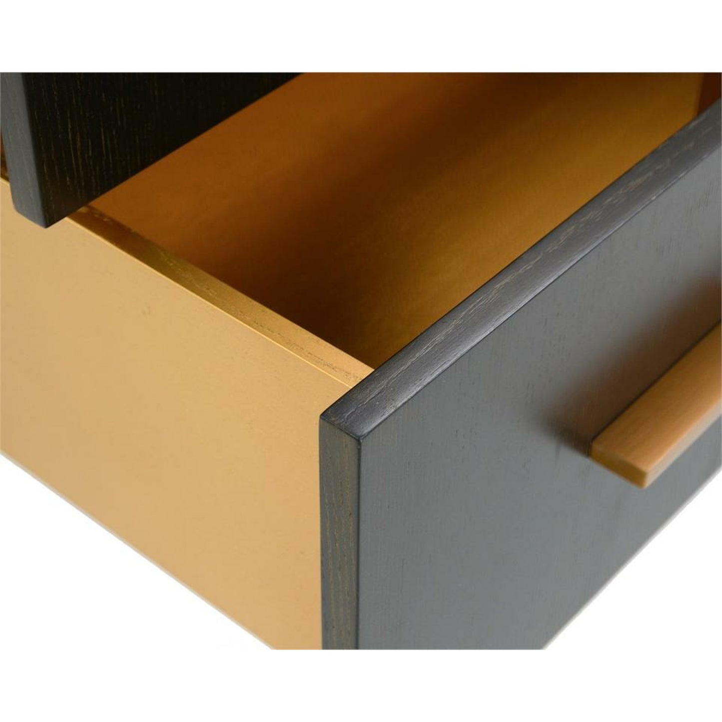 003 SR-863478 | Additional Silo | Cordes Chest by John-Richard in ash, black, gold. Made from metal in a transitional style.