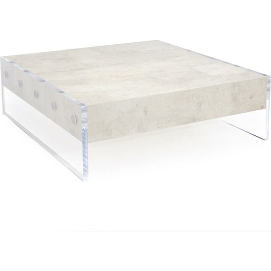 Besson Cocktail Table by John-Richard in stainless steel. Made from acrylic, steel in a modern style.