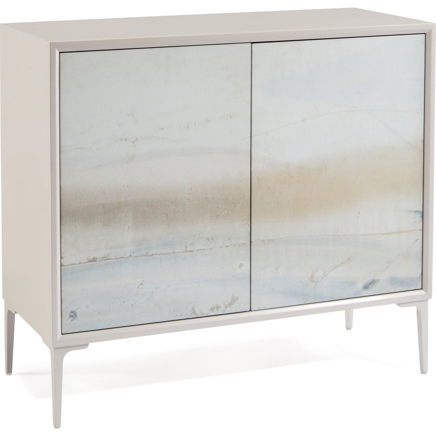 001 SR-771962 | Additional Silo | River Cabinet by John-Richard in blue, gray and light gray. Made from tulip, mdf, giclee, aluminum in a coastal style.