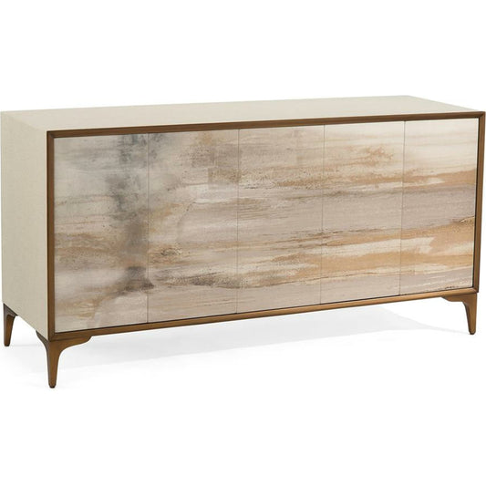 Solstice Sideboard by John-Richard in gold, white. Made from unique in a eclectic & global style.