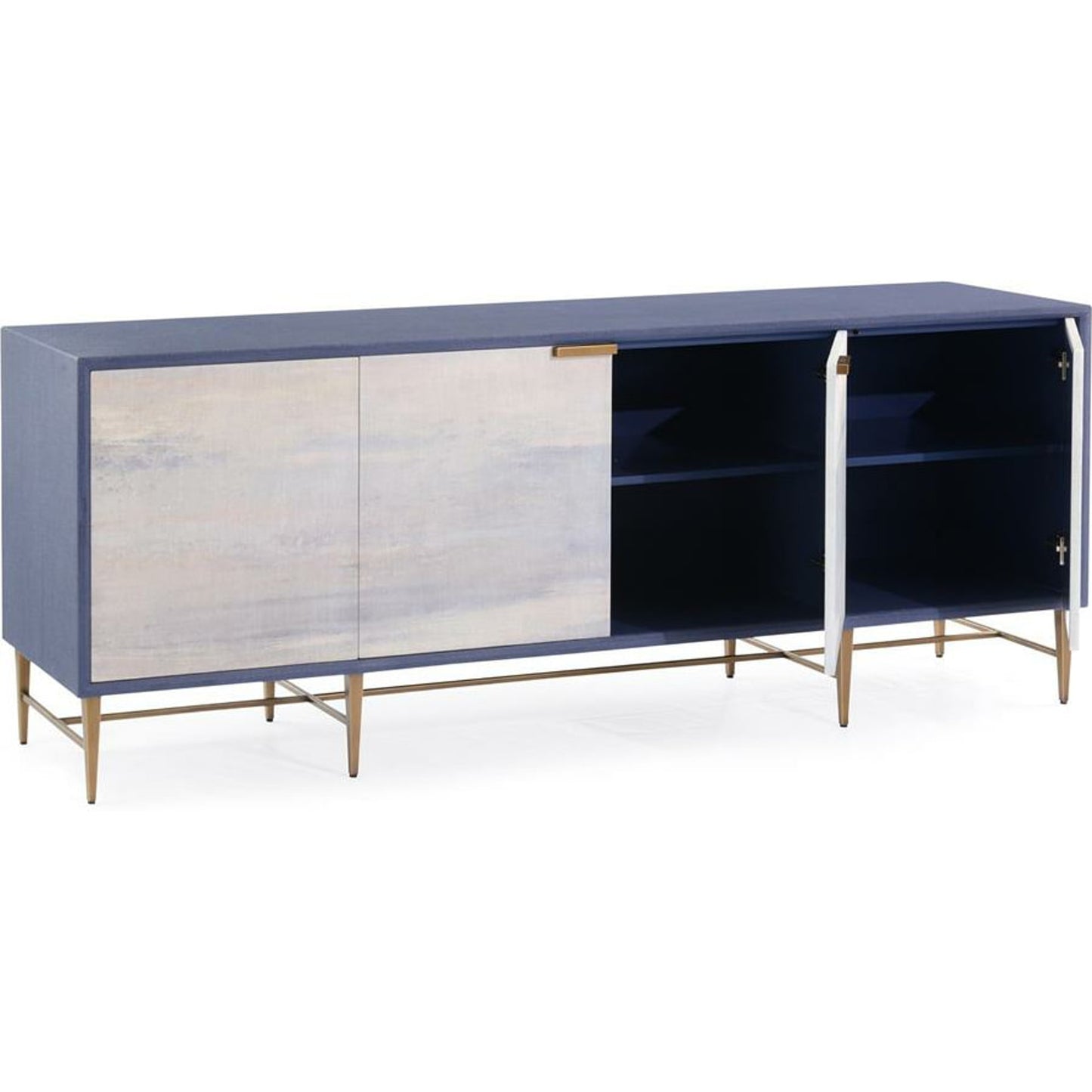 002 SR-865735 | Additional Silo | Skyscape Sideboard by John-Richard in brass, indigo. Made from brass, steel in a eclectic & global style.