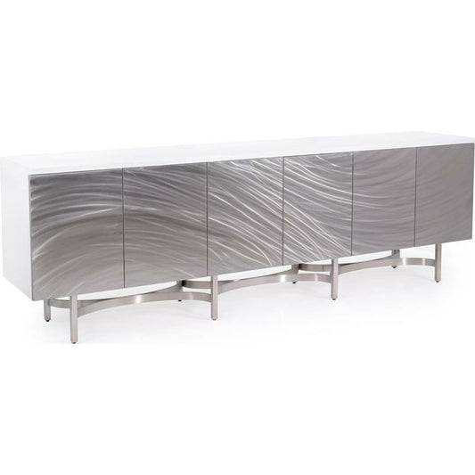 Azure Sideboard by John-Richard in beluga, stainless steel. Made from steel in a modern style.