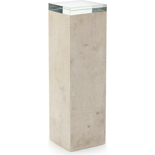 Loftus Pedestal Alto by John-Richard in natural. Made from crystal in a modern style.