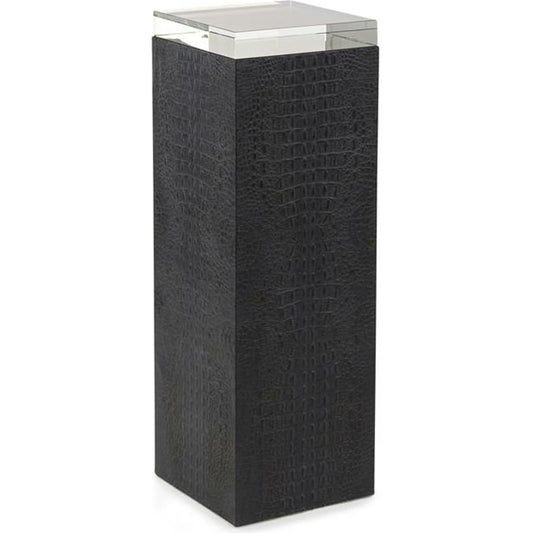 Greystoke Pedestal by John-Richard in black, gold. Made from crystal, glass in a modern style.