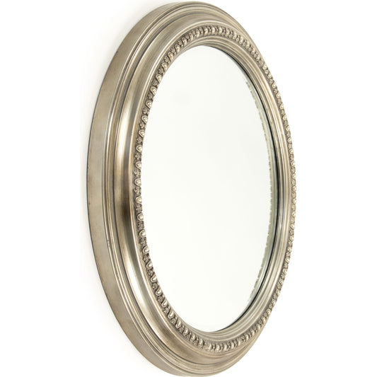 Ecran Mirror by Zentique in distressed silver and iron, mirror, mdf. Made from iron, mirror, mdf in a traditional style.