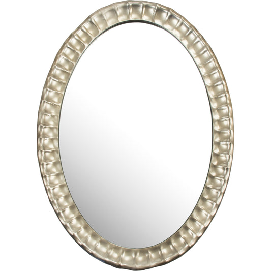 Perle Mirror by Zentique in distressed silver and iron, mirror, mdf. Made from iron, mirror, mdf in a transitional style.