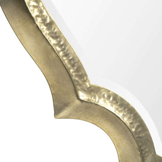 Constance Mirror by Zentique in antique gold and iron, mirror, mdf. Made from iron, mirror, mdf in a transitional style.