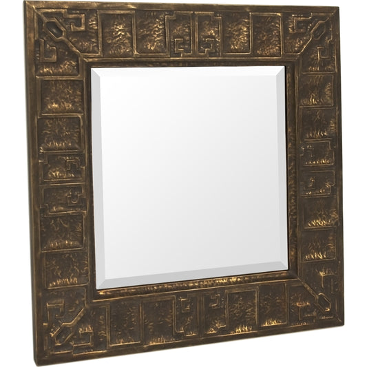 Lancelin Mirror by Zentique in bronze and metal, mirror, mdf. Made from metal, mirror, mdf in a traditional style.