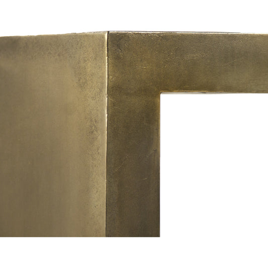 Aristide Coffee Table by Zentique in distressed gold and iron. Made from iron in a modern style.