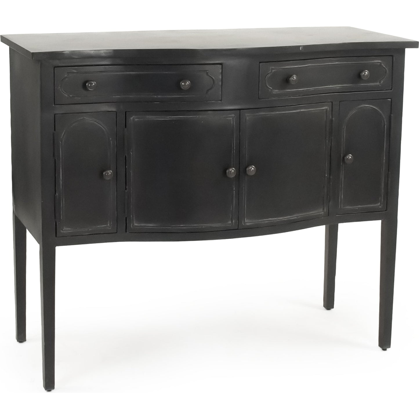 001 S-336941 | Additional Silo | Corbyn Metal Console by Zentique in dark gray and metal. Made from metal in a traditional style.