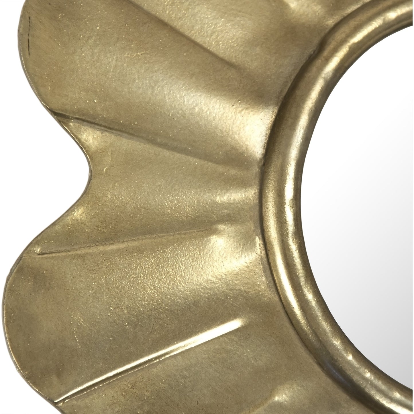 003 S-337153 | Closeup | Flora Mirror by Zentique in gold and iron, mdf, mirror. Made from iron, mdf, mirror in a modern style.