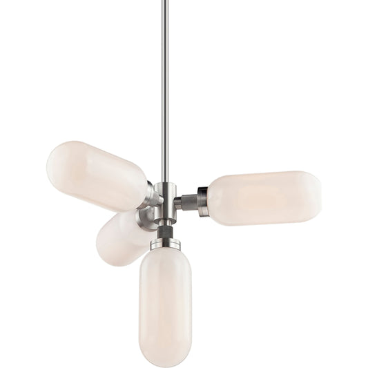 Annex Chandelier by Troy in anodized aluminum. Made from solid aluminum in a modern style.