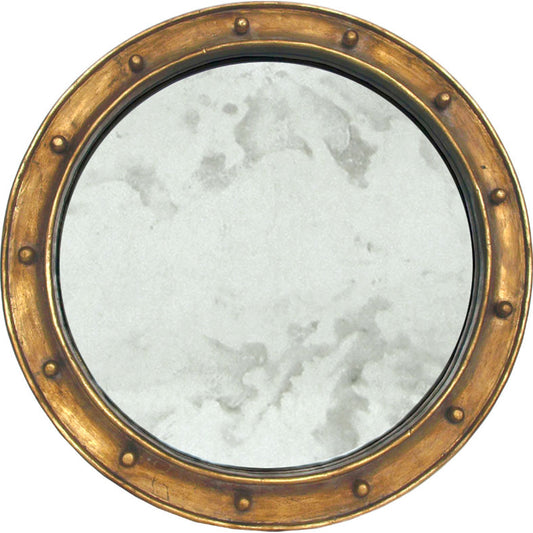 Federal Round Antique Mirror by Worlds Away. Made from hardwood solids, glass in a traditional style.