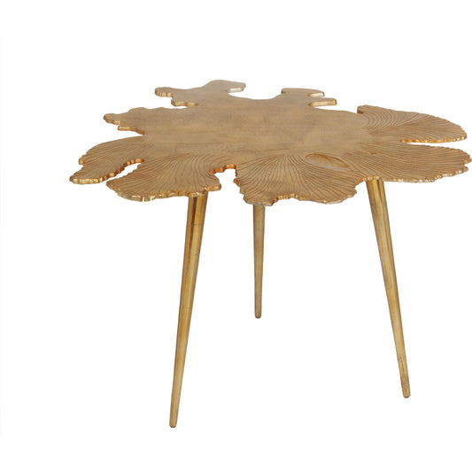 Amoeba Side Table by Moe's Home Collection in gold. Made from aluminum in a modern style.