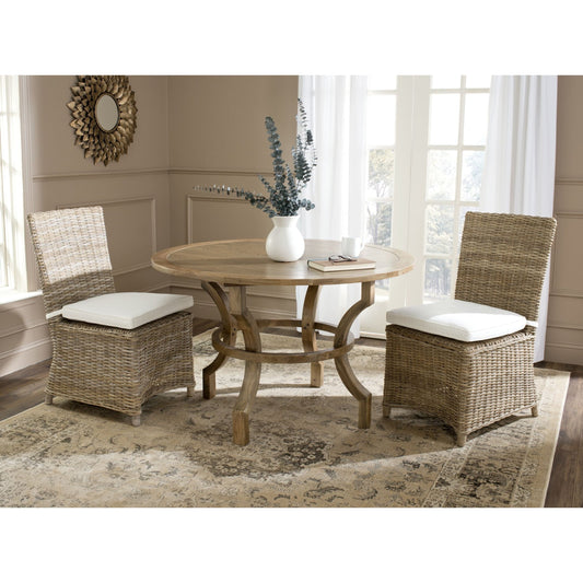 Nicollet Side Chair (Set of 2) by HedgeApple Essentials in natural. Made from rattan in a coastal style.