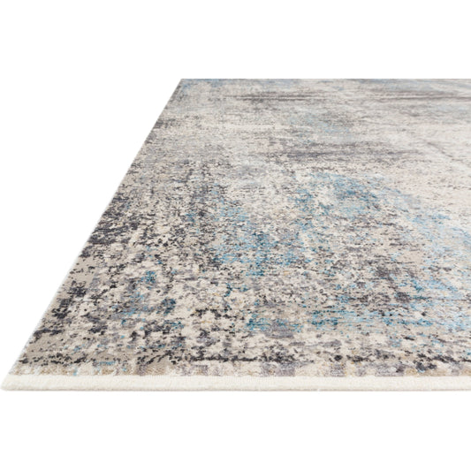 Franca FRN-04 Rug by Loloi in slate, sky. Made from 65% viscose, 35% polyester in a unique style.