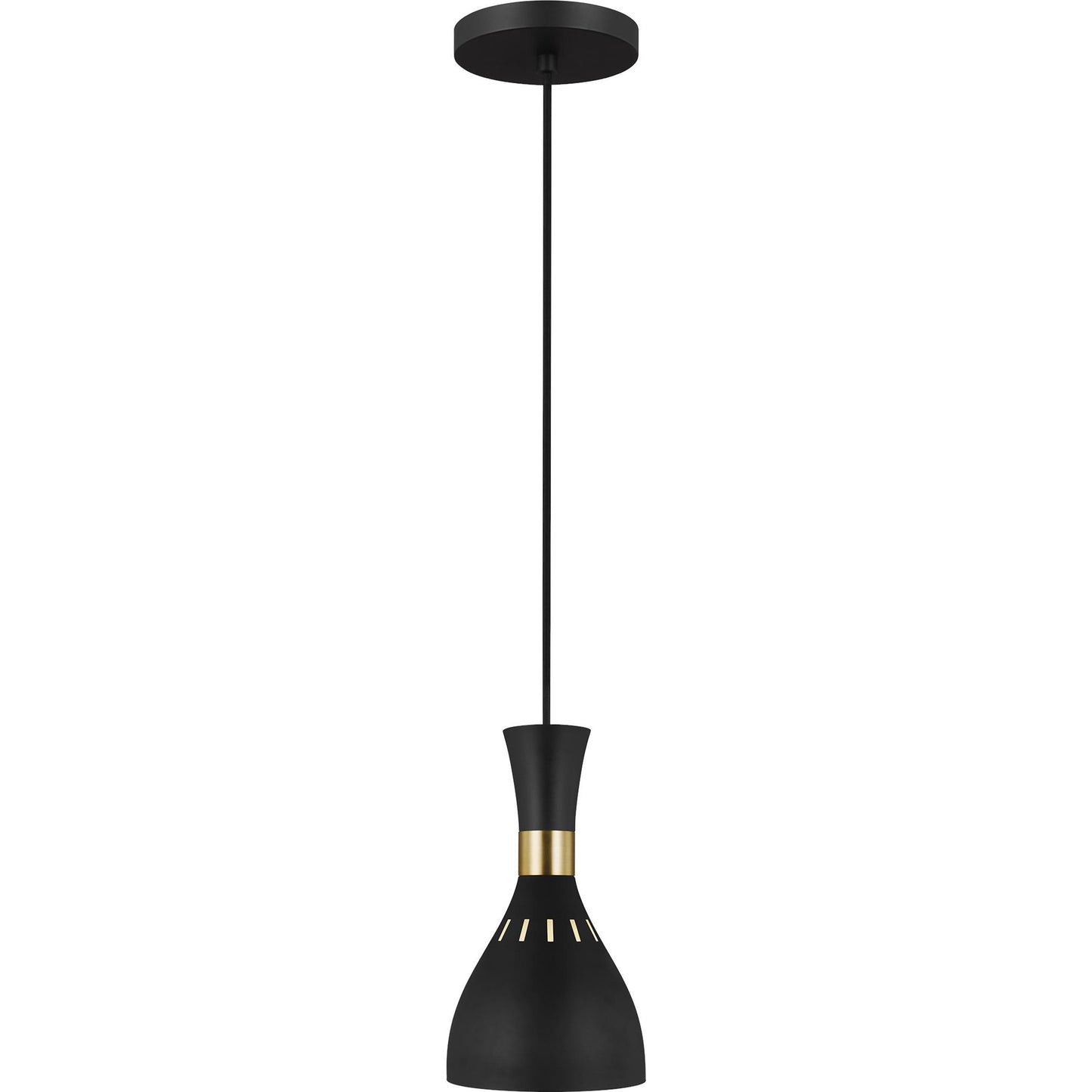 002 SR-735769 | Additional Silo | Joan Mini-Pendant by Generation Lighting in midnight black. Made from steel in a modern style.