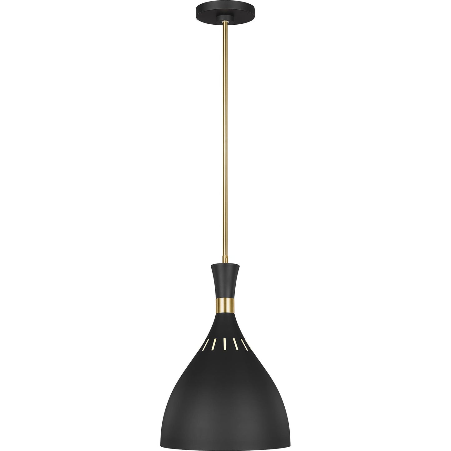 002 SR-735767 | Additional Silo | Joan Large Pendant by Generation Lighting in midnight black. Made from steel in a modern style.
