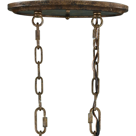 Chateau Chandelier by Generation Lighting in mocha bronze. Made from steel in a traditional style.