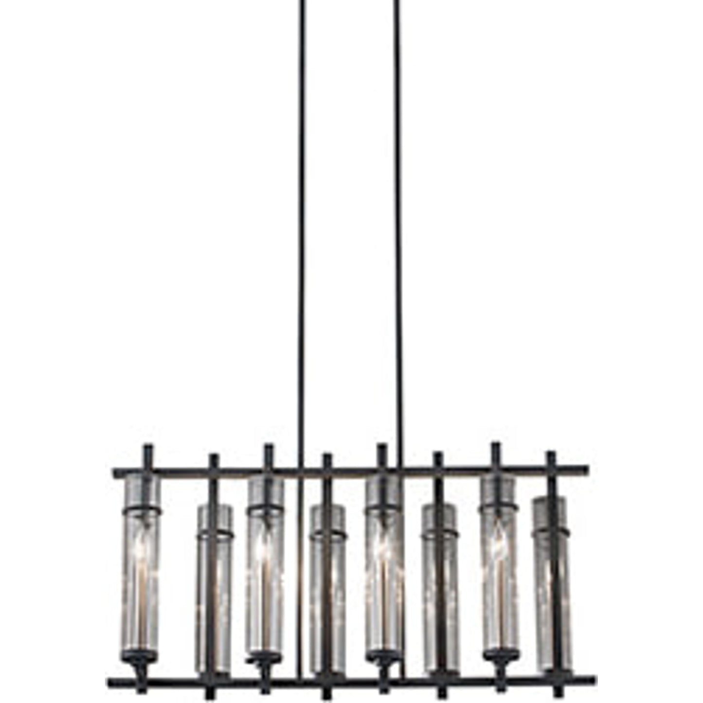 001 S-284524 | Primary Silo | Ethan Island Chandelier by Generation Lighting in antique forged iron, brushed steel. Made from steel in a modern style.
