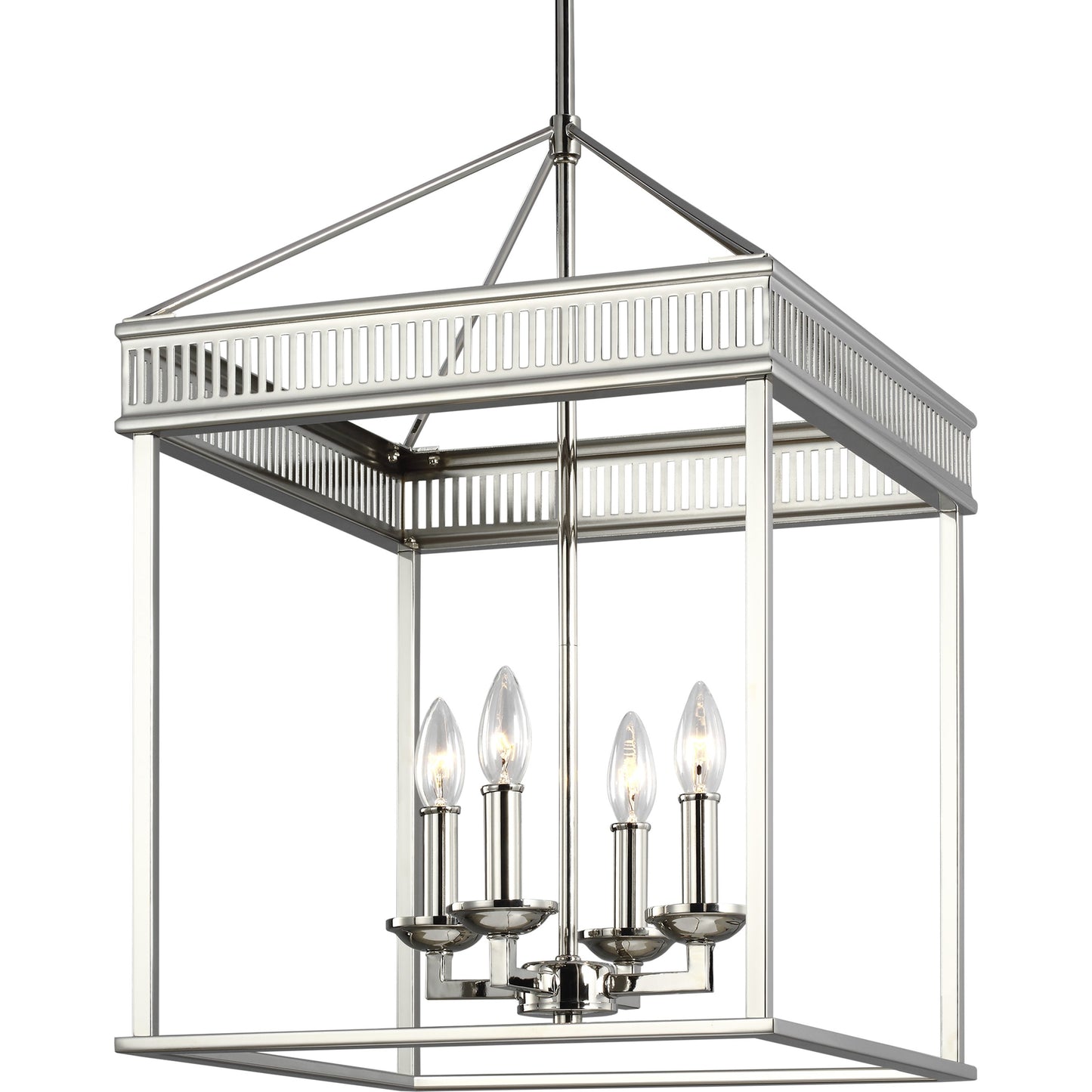 002 S-285774 | Additional Silo | Woodruff Chandelier by Generation Lighting in polished nickel. Made from steel in a traditional style.