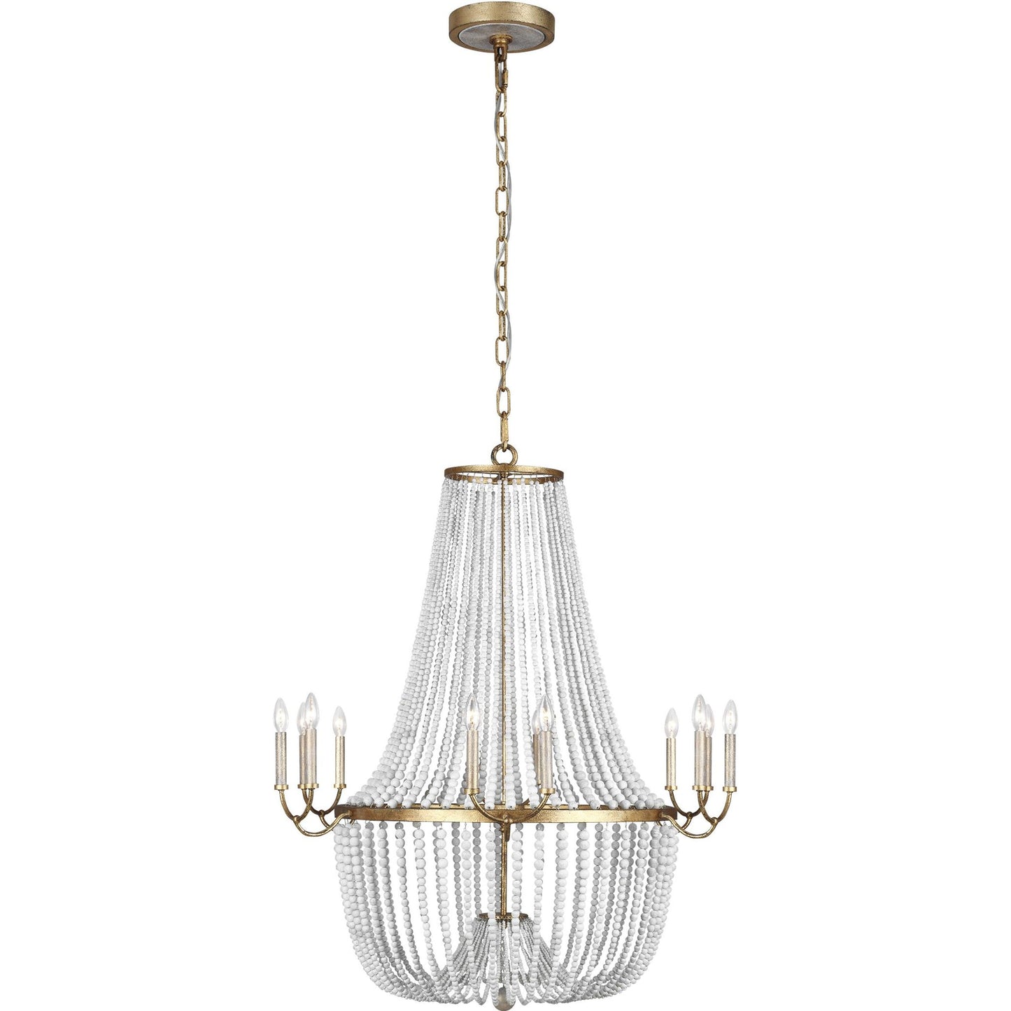 003 S-344905 | Additional Silo | Marielle Chandelier by Generation Lighting in antique gild. Made from steel in a traditional style.