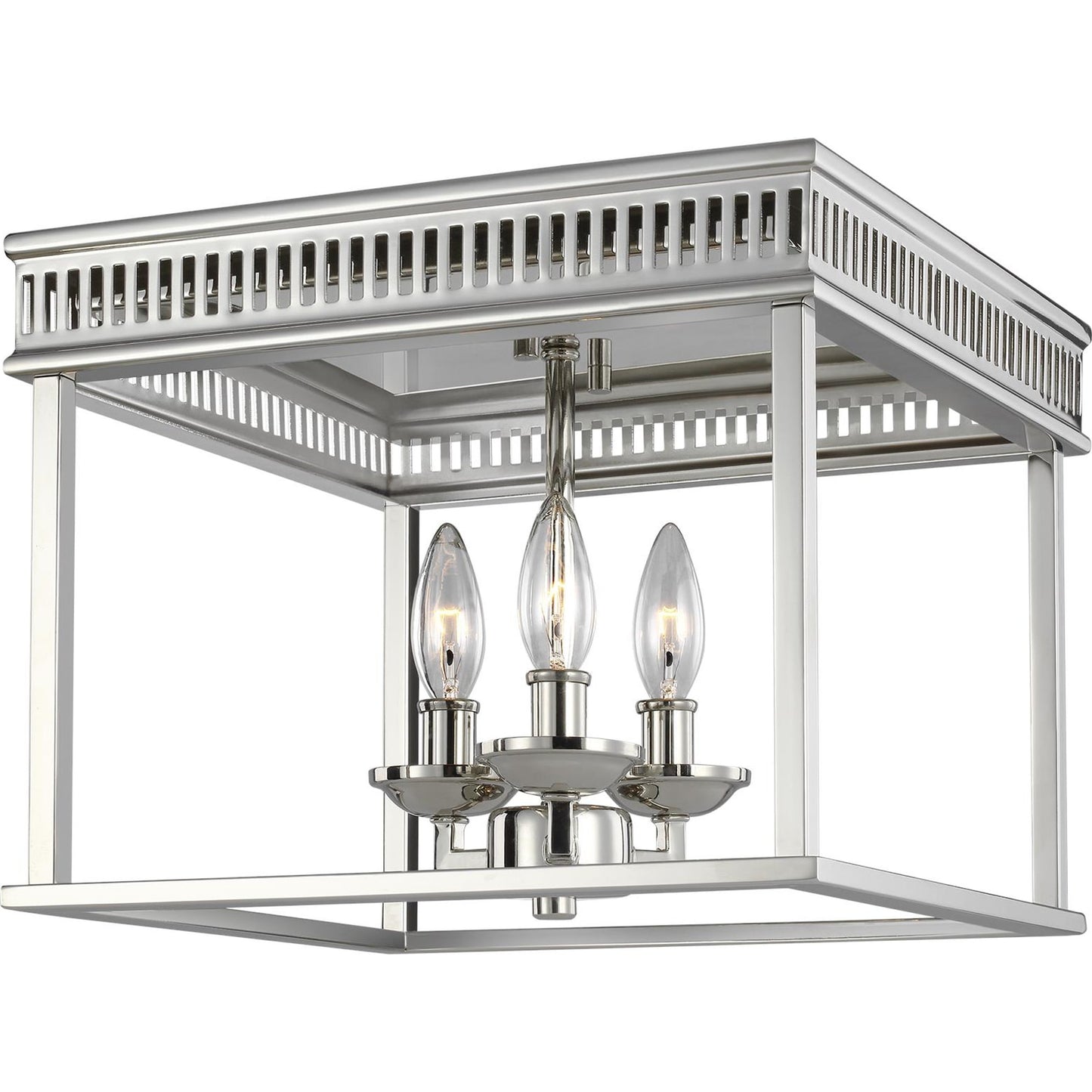002 S-285770 | Additional Silo | Woodruff Flush Mount by Generation Lighting in polished nickel. Made from steel in a traditional style.